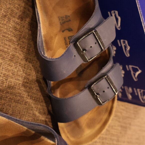 Birkenstock Arizona Birko-Flor – Blue – Size 41 Narrow Fit - Picture 2 of 5